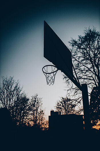 Dark, Grid, Basketball Shield, Basketball Backboard, Basketball Hoop, Basketball Ring HD phone wallpaper