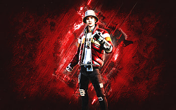 Fortnite Hat Cade Skin, Fortnite, main characters, red stone background, Hat Cade, Fortnite skins, Hat Cade Skin, Hat Cade Fortnite, Fortnite characters HD wallpaper