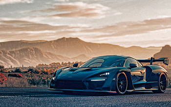 2022, McLaren Senna, , front view, exterior, black hypercar, black Senna, British sports cars, McLaren HD wallpaper