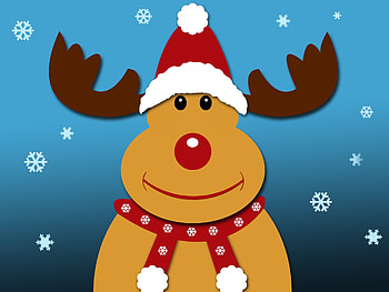 Holidays, New Year, Christmas, Deer, Rudolph, Rudolf HD wallpaper