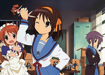 SOS Brigade, mikuru, anime, yuki, figure, haruhi HD wallpaper