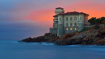 Castello del Boccale Italy, architecture, medieval, Castello del Boccale, castles, italy, ocean HD wallpaper