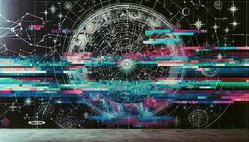 Cosmic Star Map Digital Art, star map, astrology, abstract design HD wallpaper