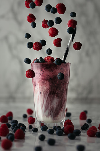 Food, Raspberry, Bilberries, Berries, Drink, Beverage, Cocktail, Smoothie HD phone wallpaper