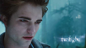 Edward Cullen, Twilight logo moon, Enigmatic vampire, Twilight HD wallpaper