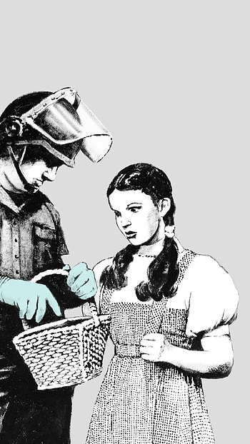 Banksy, Powerful visual messages, Street artist's vision, Political art HD phone wallpaper