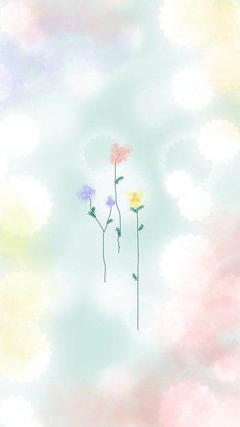 Pastel, mint green, flower HD phone wallpaper