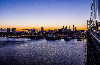 City, sunset, sky, buildings HD wallpaper