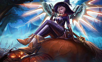 Mercy Witch Overwatch, mercy-overwatch, overwatch, games, xbox-games, ps-games, pc-games, fantasy-girls, ai, artwork, art, digital-art, video-games, artstation HD wallpaper