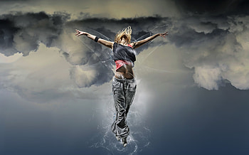 Abstract, Patterns, Flight, Girl, Handsomely, It's Beautiful HD wallpaper