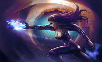 Long Hair Magic Scifi Women, artist, artwork, digital-art, artstation, fantasy-girls HD wallpaper
