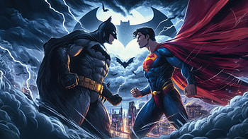 Batman And Superman Soar Together, batman, superman, superheroes, artwork, digital-art, deviantart HD wallpaper