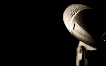 Black Shure studio, Recording equipment, setup, Music production HD wallpaper