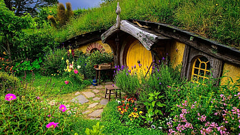 Hobbit hole, The Shire (The Lord of the Rings) HD wallpaper