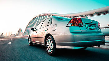 Honda, Cars, Movement, Traffic, Silver, Silvery, Honda Civic HD wallpaper