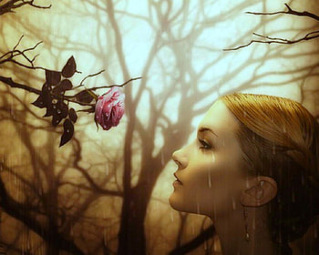 Beauty, face, rse, woman, flower HD wallpaper
