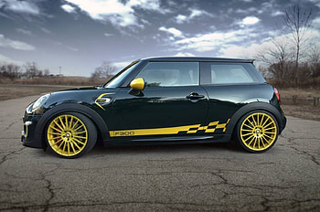 2016 Mini Cooper John Cooper Works F300 by Manhart Racing, Yellow, Dk Blue, Mini, Racing HD wallpaper