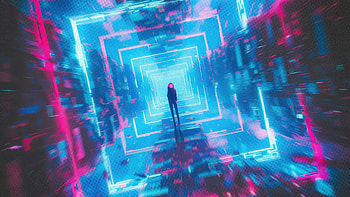 Neon Vortex, artist, artwork, digital-art, neon HD wallpaper