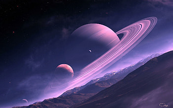 Artwork, Saturn HD wallpaper