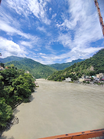 Rishikesh, cloud, sky, haridwar, mountain, Ganga, uttrakhand HD phone wallpaper
