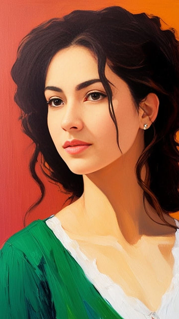 Dream Girl, oil painting, portrait HD phone wallpaper