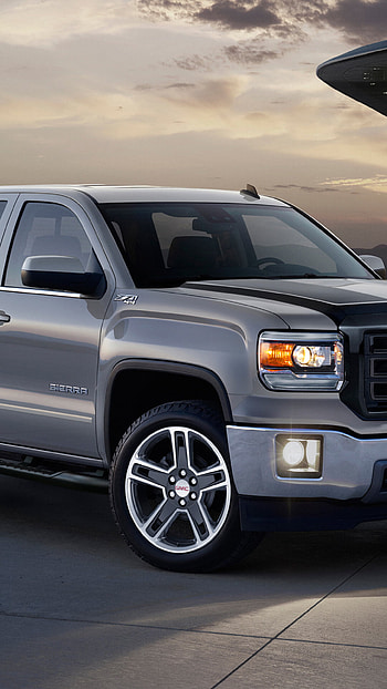 GMC Sierra 1500, Sle double cab, Carbon edition HD phone wallpaper