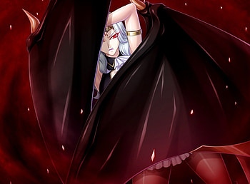 Black Wings Saccubus (Ver01), Lilit Game, Lilith Anime, Red, BG, Anime, The Dark Lord, Girl, Saccubus, Wings HD wallpaper