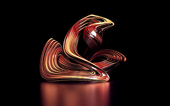 3D, Lines, Brown, Form, Iron HD wallpaper
