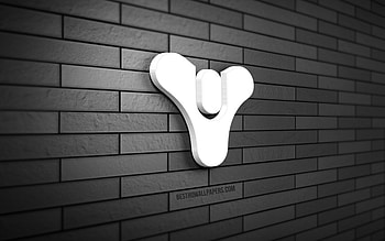 Destiny 3D logo, , gray brickwall, creative, games brands, Destiny logo, 3D art, Destiny HD wallpaper