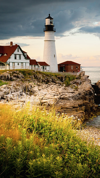 Portland Head Light, Cape Elizabeth, Maine, USA HD phone wallpaper