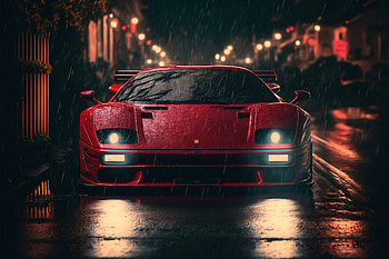 Red Ferrari , ferrari, cars, artstation HD wallpaper