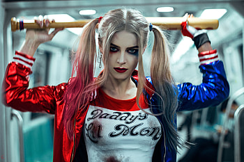 Harley Quinn Cosplay 2, harley-quinn, cosplay, suicide-squad, two-toned-hair HD wallpaper
