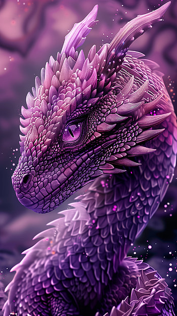 Majestic Purple Dragon Fantasy, fantasy, dragon, purple, mystical HD phone wallpaper