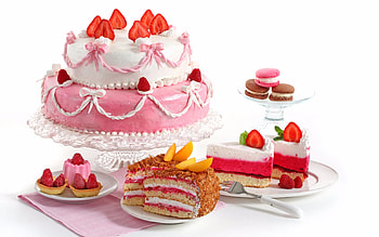Pink, Pink, Pink, Fruit, Beautiful, Red, Other, Cake, People, Pink HD wallpaper