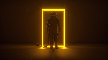 Astronaut Portal Neon , astronaut, artist, artwork, digital-art HD wallpaper
