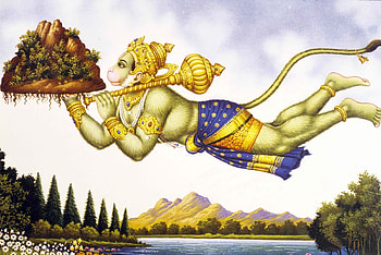Flying Hanuman, Hanuman Flying HD wallpaper
