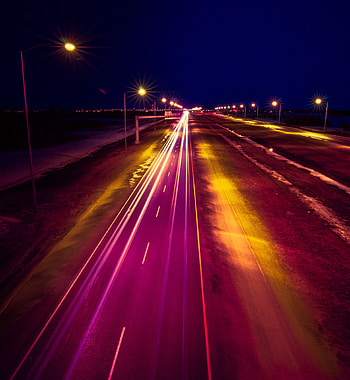 Cities, Night, Lights, Shine, Light, Road, Lanterns, Backlight, Illumination HD phone wallpaper