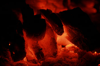 Fire, Bonfire, Coals, Macro, Ash, Smoldering, Smouldering HD wallpaper