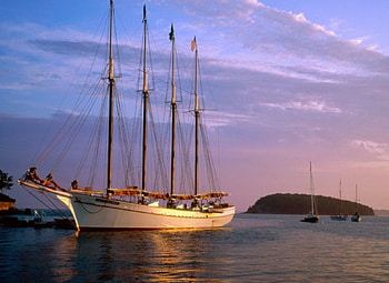 Bar Harbor, Maine, boat, sailboat, land, lake, daylight, day, boats, clouds, nature, sky, water, sunset HD wallpaper
