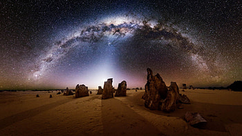 Nambung National Park, Milky Way HD wallpaper