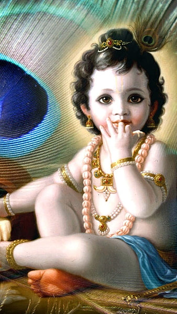 Krishna , Baby Krishna, makhanchor HD phone wallpaper
