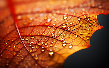 Dew-Kissed Autumn Leaf, dew, nature, leaf HD wallpaper