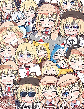 Amelia watson, Cute, Chibi, Gura HD phone wallpaper