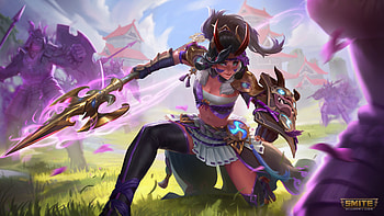 Oni Adventurer Athena, Athena (Smite), video game, Smite HD wallpaper