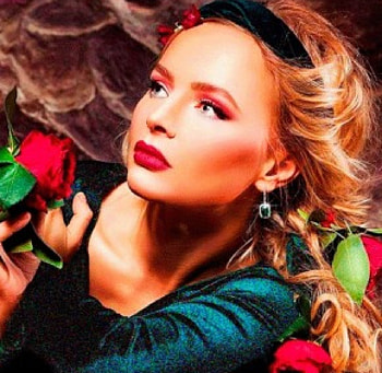 Pretty Woman, red lips, rose, model, blonde, pretty, girl, woman HD wallpaper