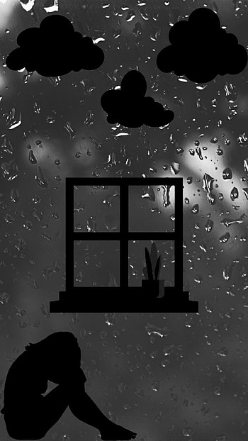 Sad, atmosphere, sky, rain, home HD phone wallpaper