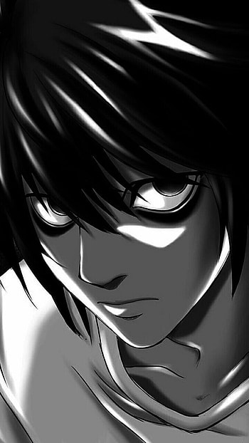 L Death Note, eye, head HD phone wallpaper