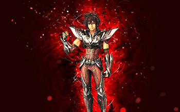 Pegasus Seiya, , red neon lights, protagonist, Saint Seiya, manga, Seiya, Pegasasu no Seiya, Pegasus Seiya Saint Seiya HD wallpaper