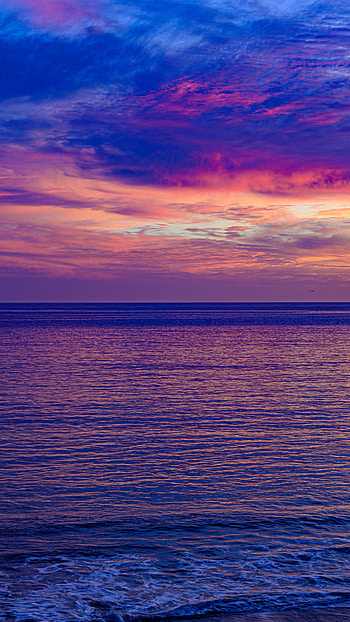 Pink sunset seascape, Nature , Sony Xperia HD phone wallpaper