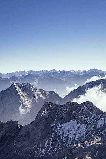 Rocky mountains, valley, aerial view, horizon, nature HD phone wallpaper